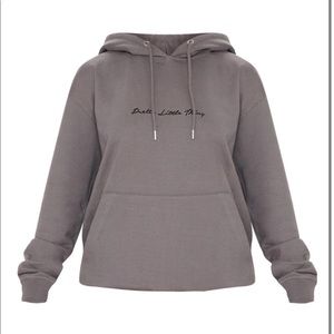 Prettylittlething charcoal oversized hoodie